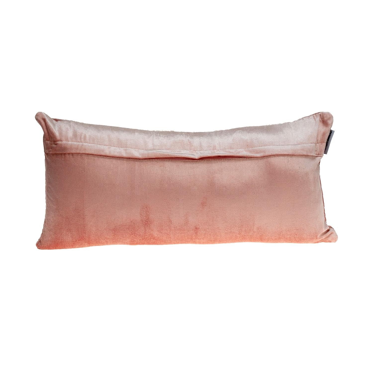 12" X 24" Pink Cotton Blend Throw Pillow