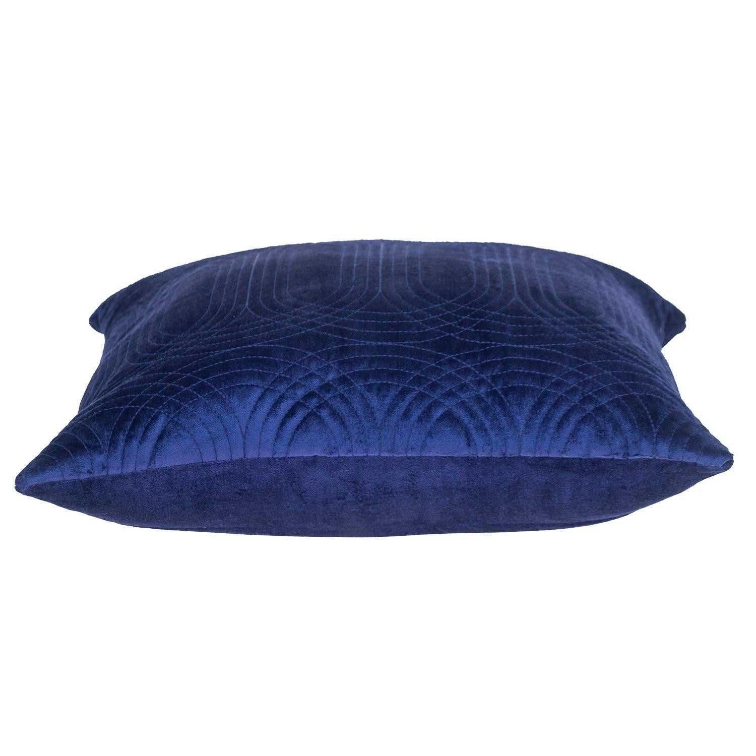 20" Blue Cotton Blend Throw Pillow