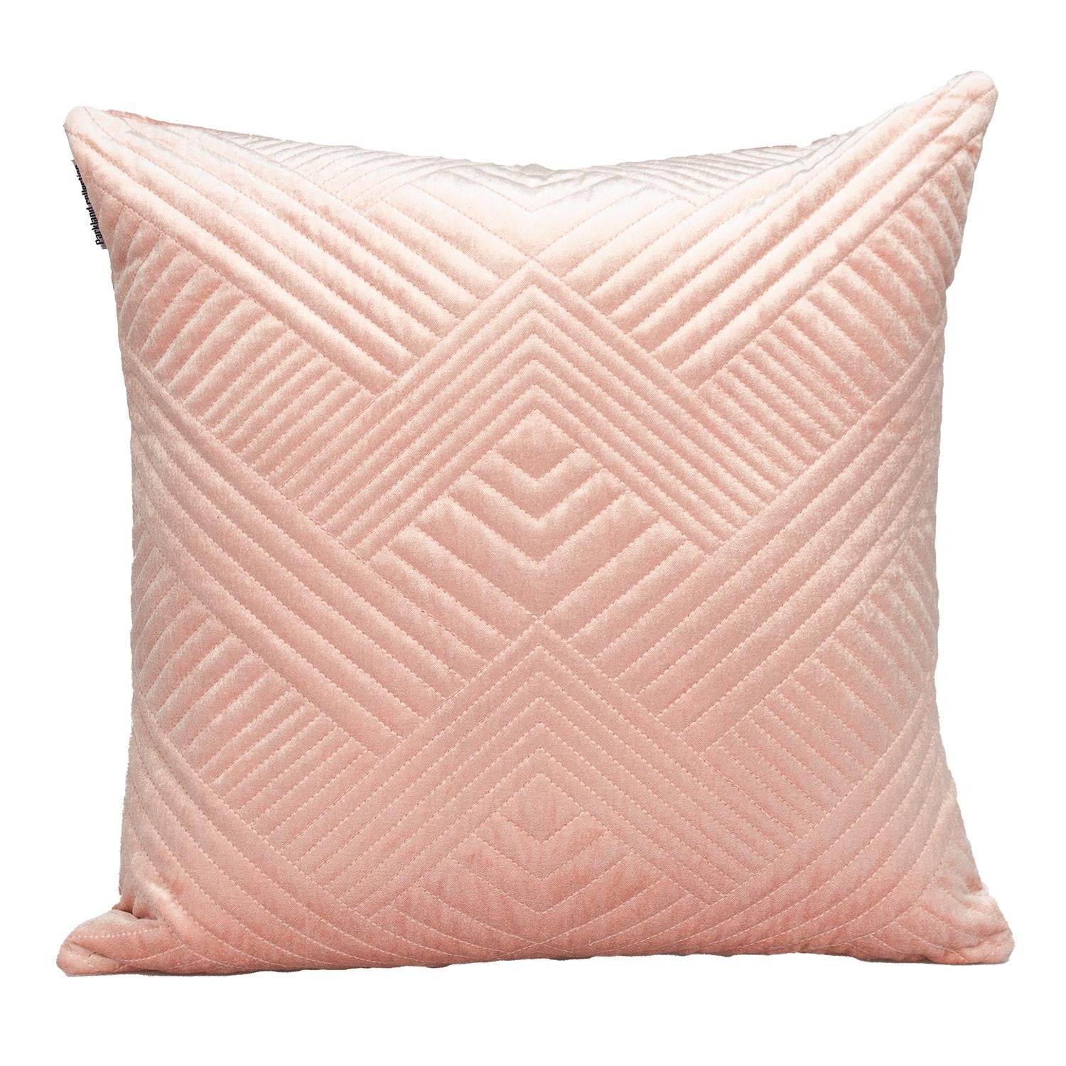 20" Pink Cotton Blend Throw Pillow