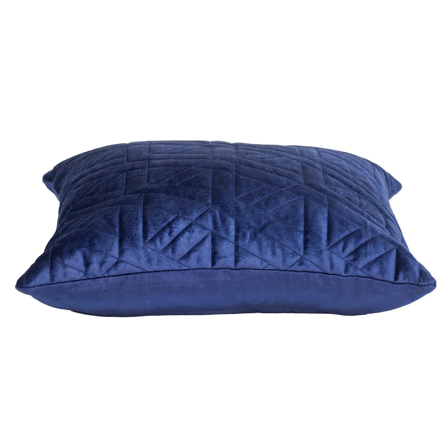 20" Blue Cotton Blend Throw Pillow