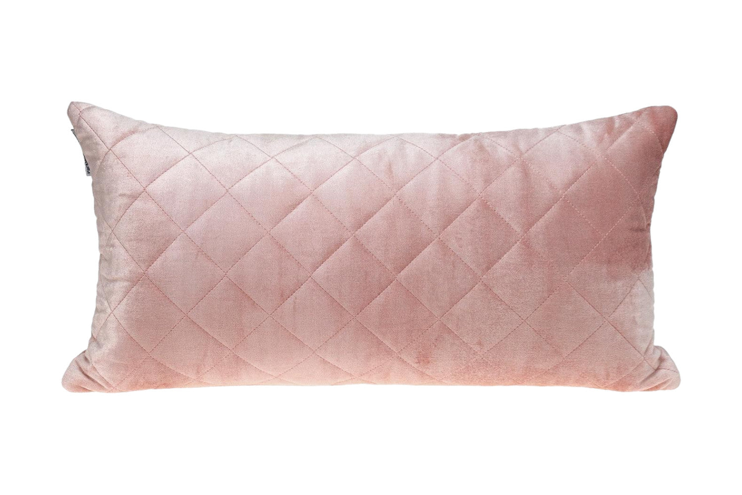 Tufted Diamond Pink Transitional Lumbar Pillow