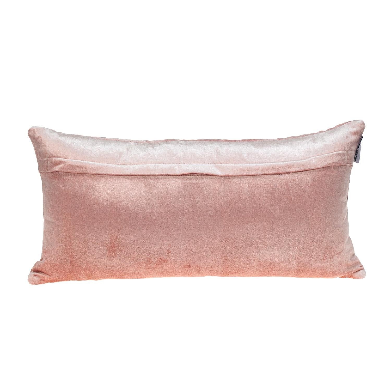 Tufted Diamond Pink Transitional Lumbar Pillow