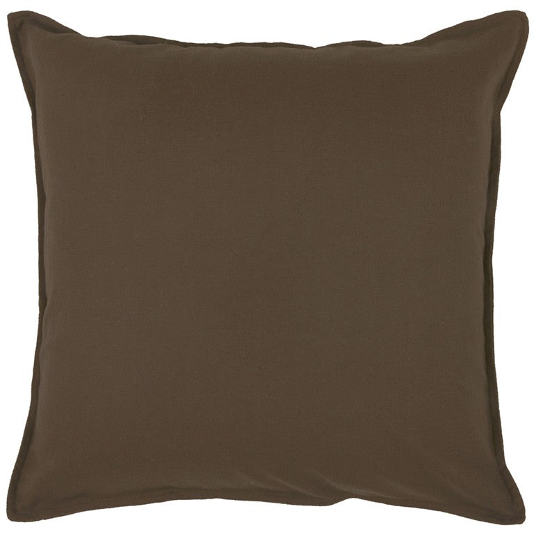 20" Brown Cotton Throw Pillow