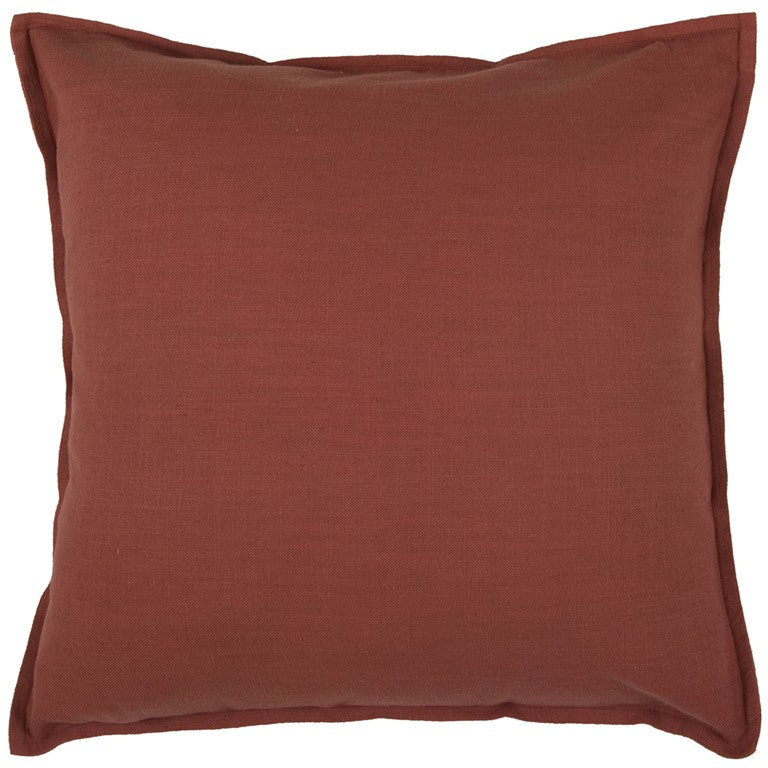 20" Brown Cotton Throw Pillow