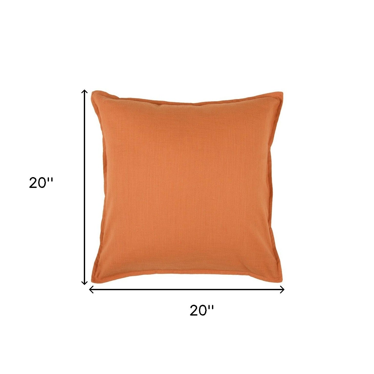 20" Brown Cotton Throw Pillow