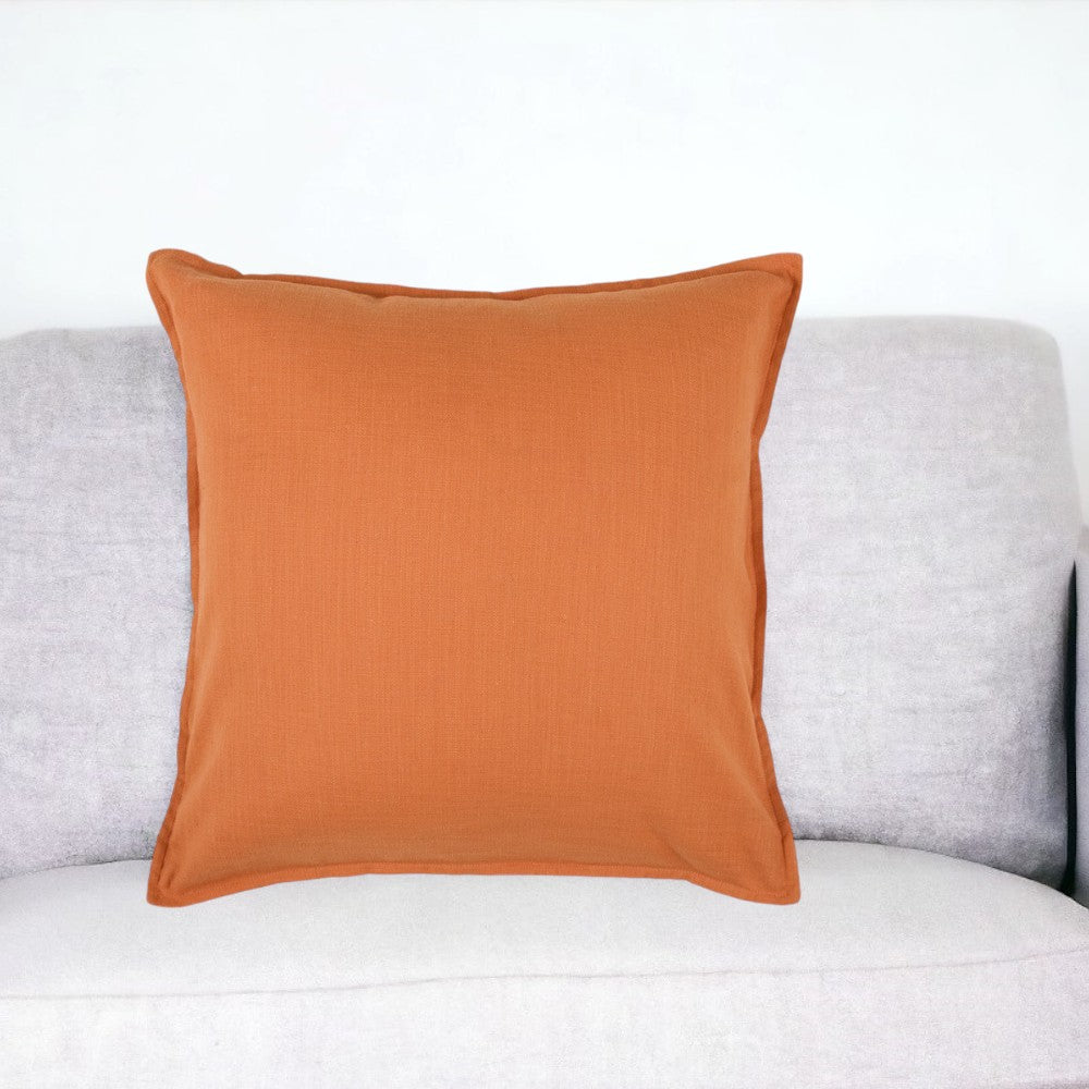 20" Brown Cotton Throw Pillow