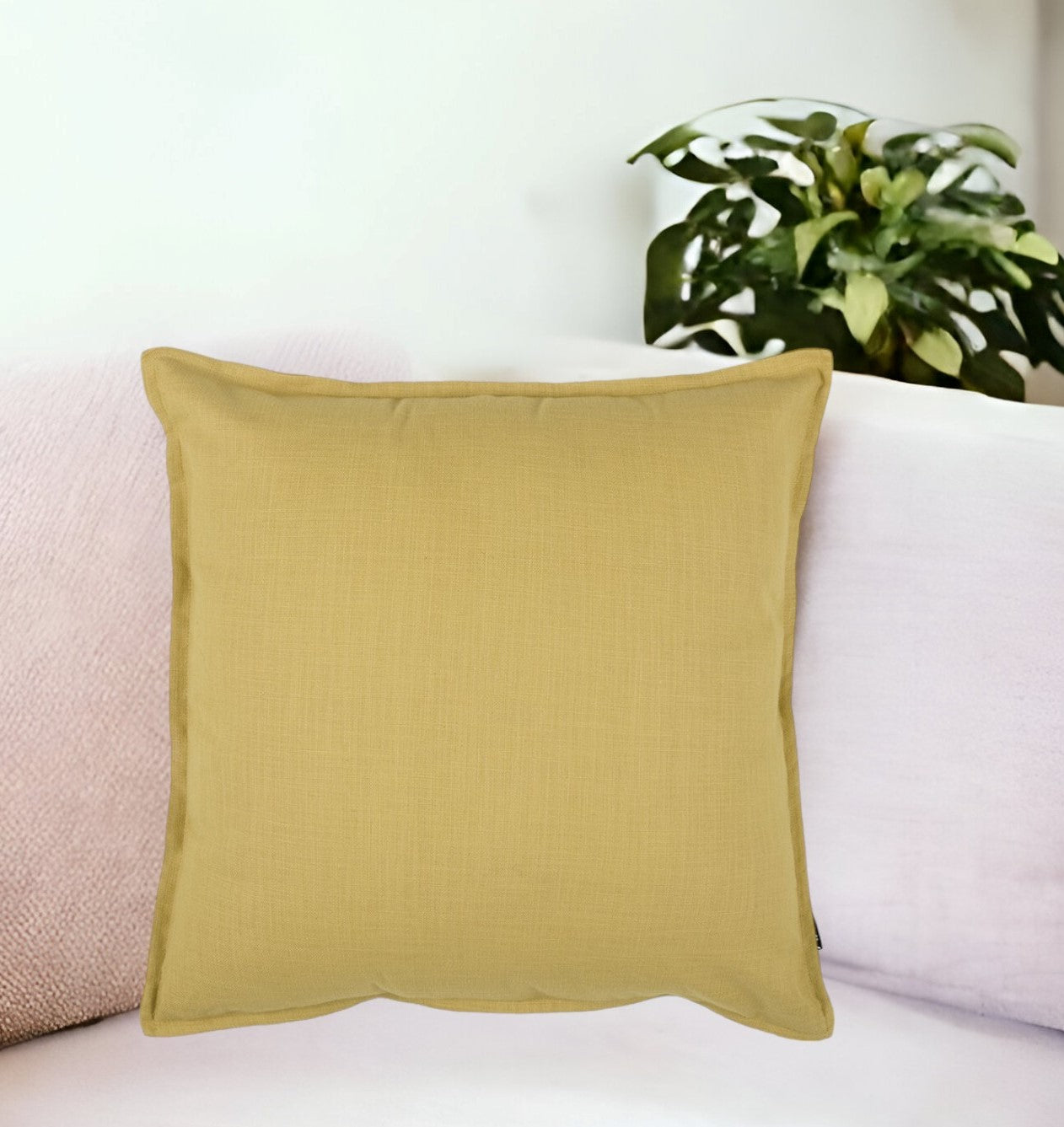 20" Brown Cotton Throw Pillow