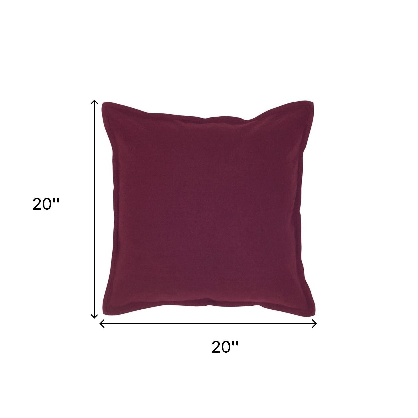 20" Brown Cotton Throw Pillow