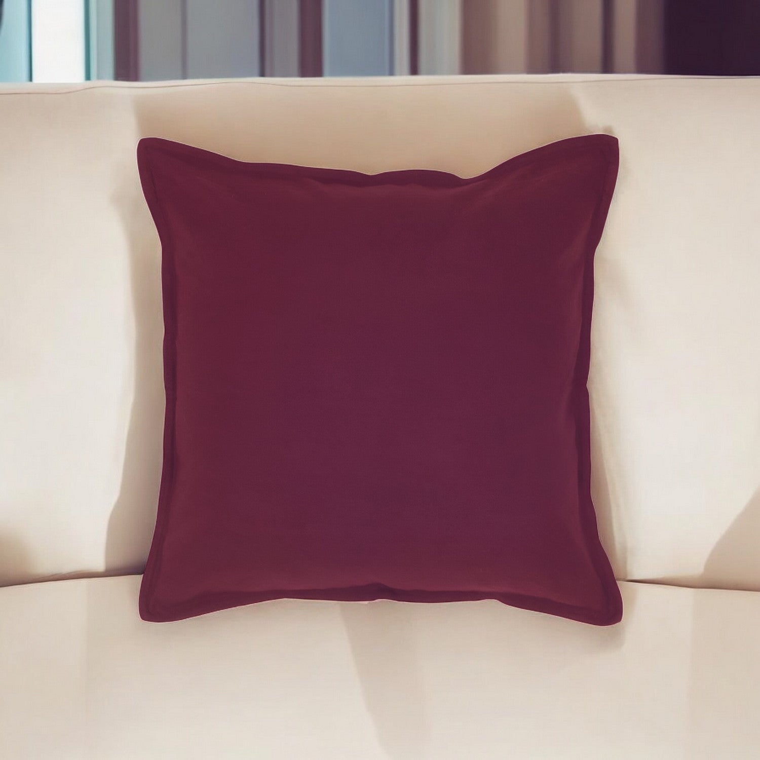 20" Brown Cotton Throw Pillow