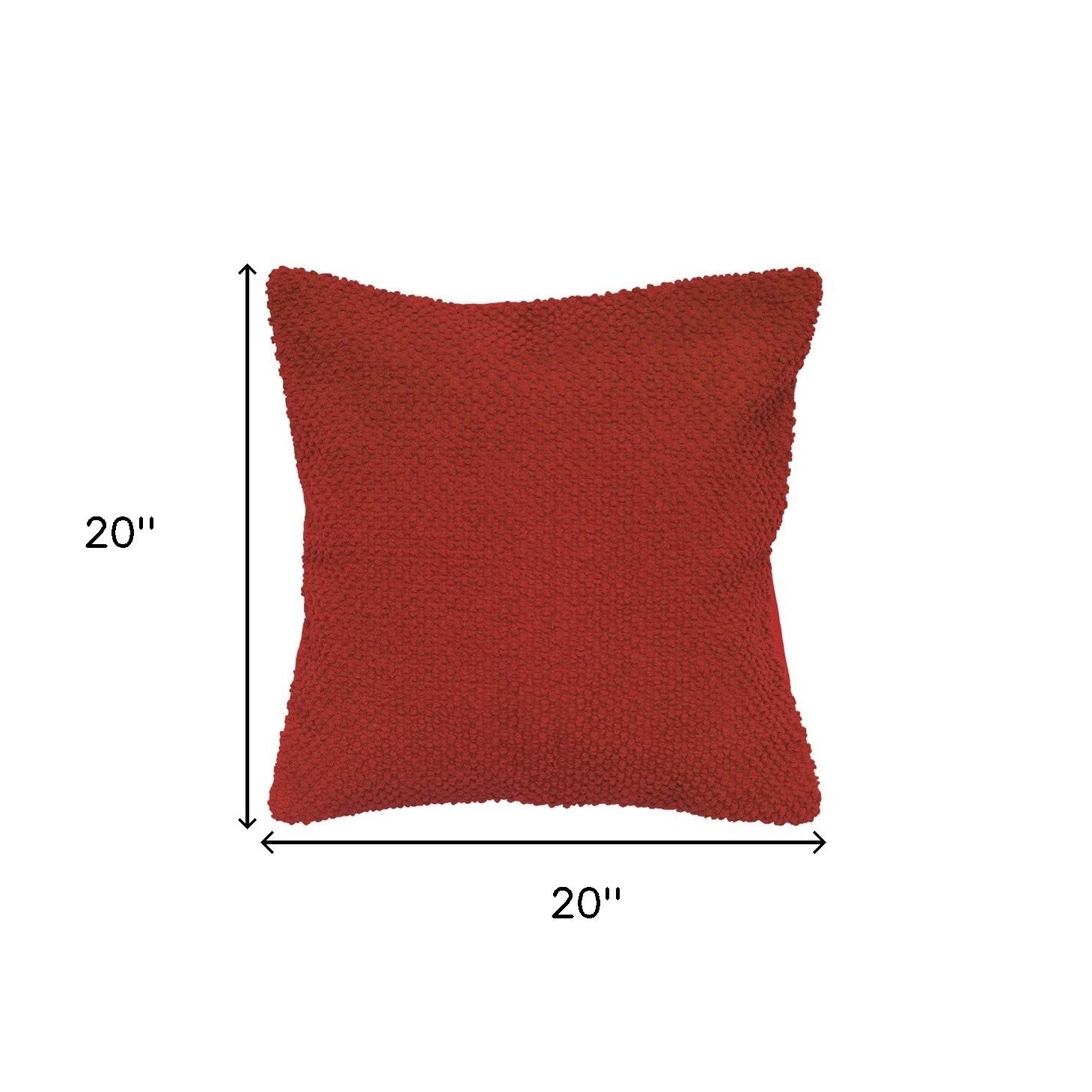 20" Brown Cotton Throw Pillow