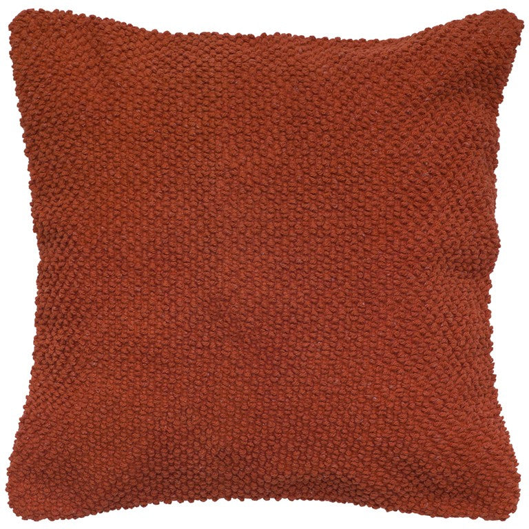 20" Brown Cotton Throw Pillow