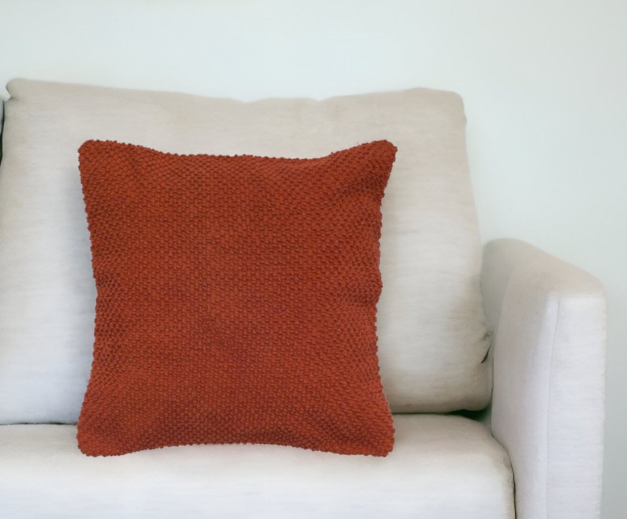 20" Brown Cotton Throw Pillow