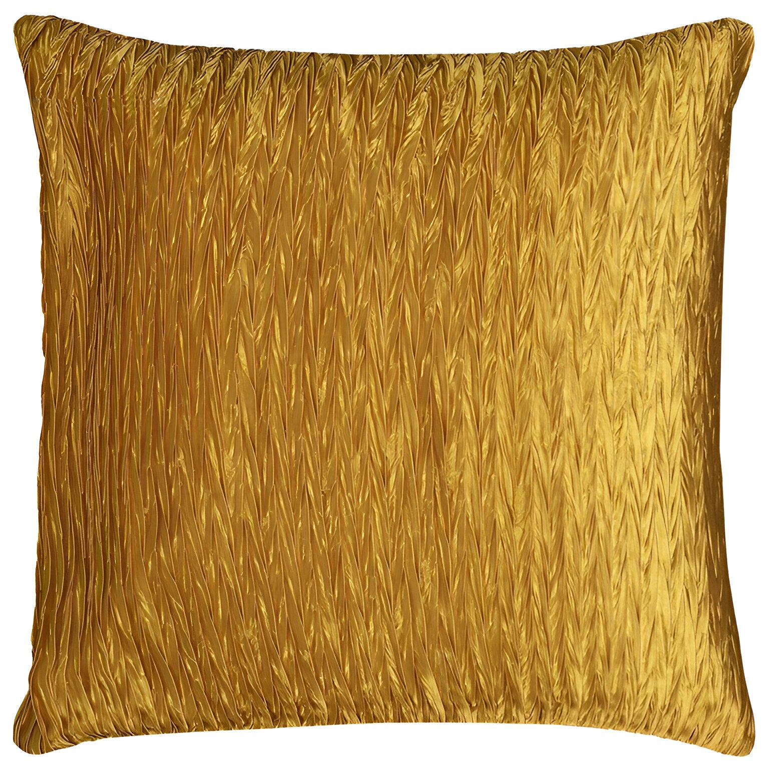 18" Gold Cotton Throw Pillow