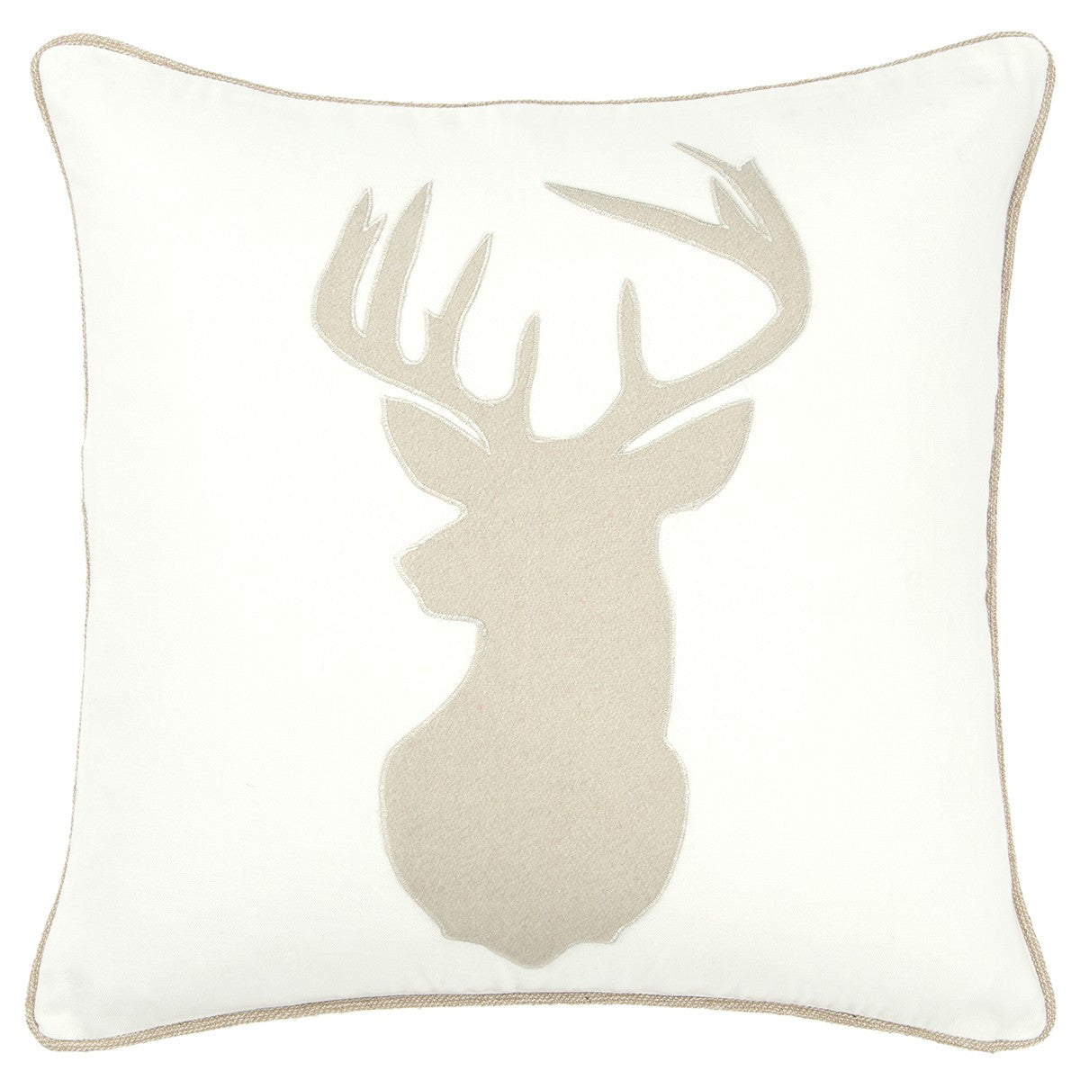 20" Ivory Cotton Throw Pillow