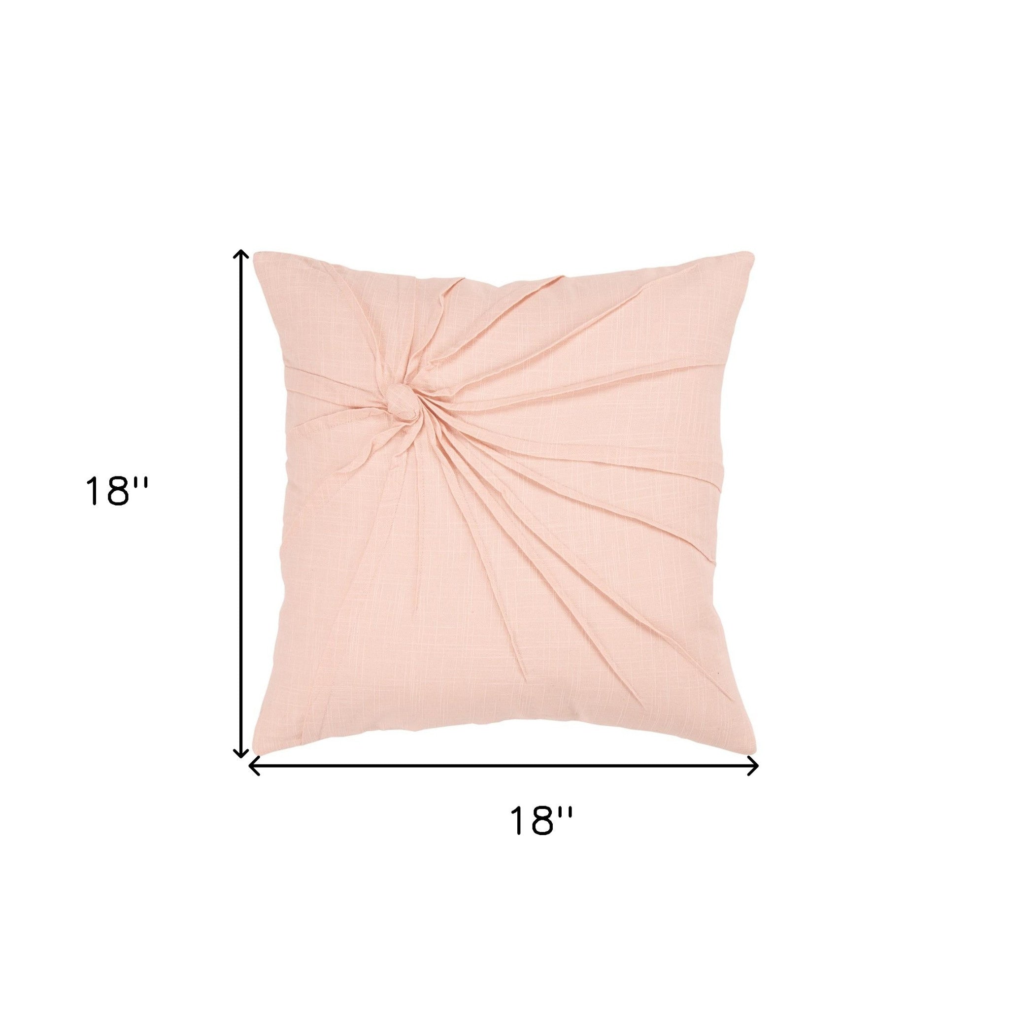 18" Pink Cotton Throw Pillow