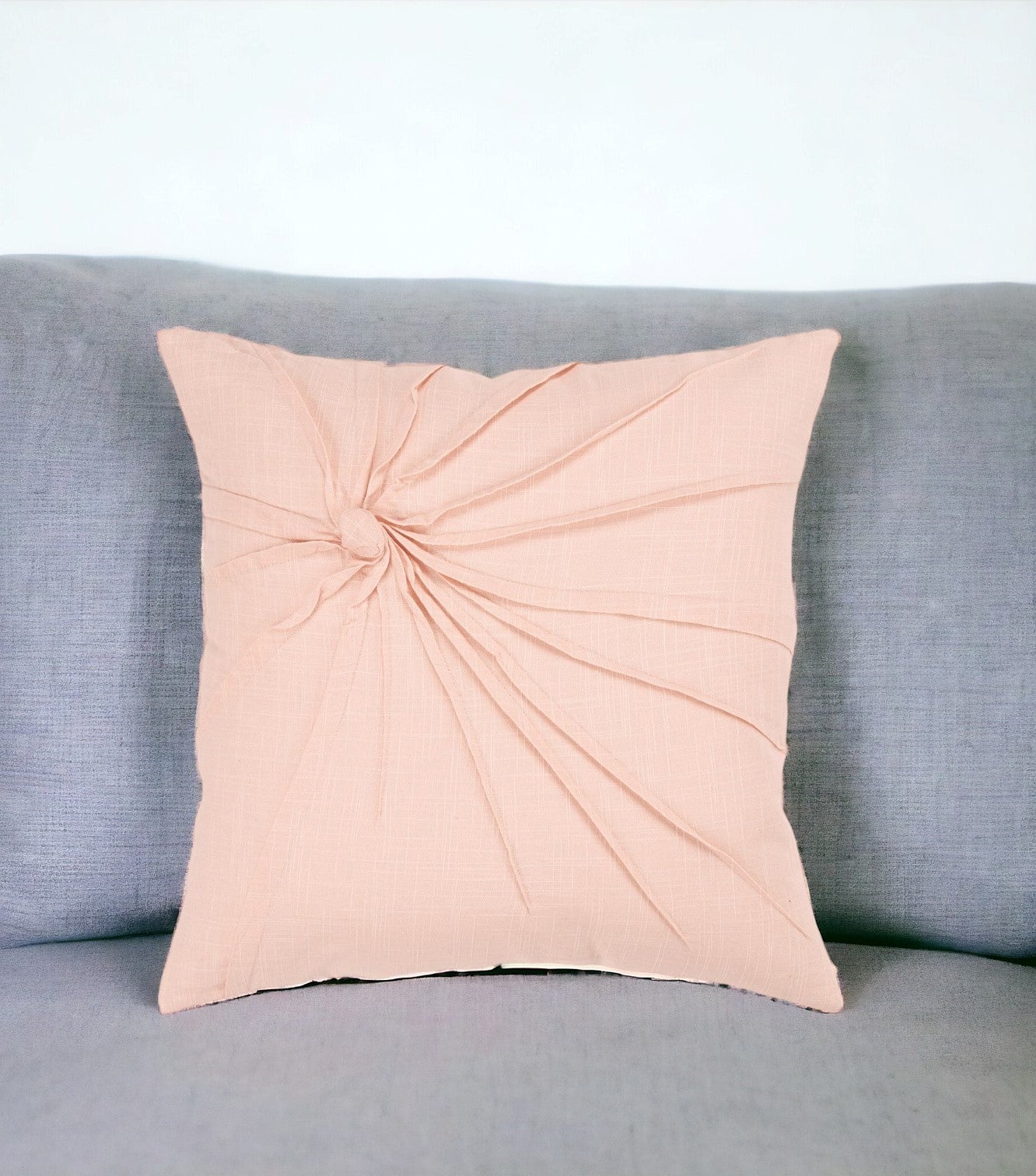 18" Pink Cotton Throw Pillow