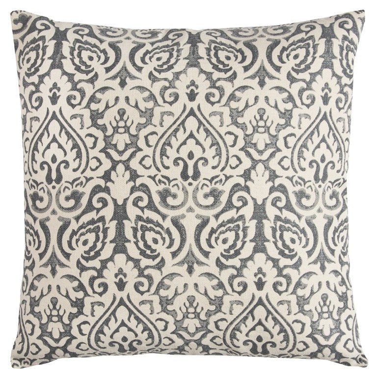 22" Navy Cotton Throw Pillow