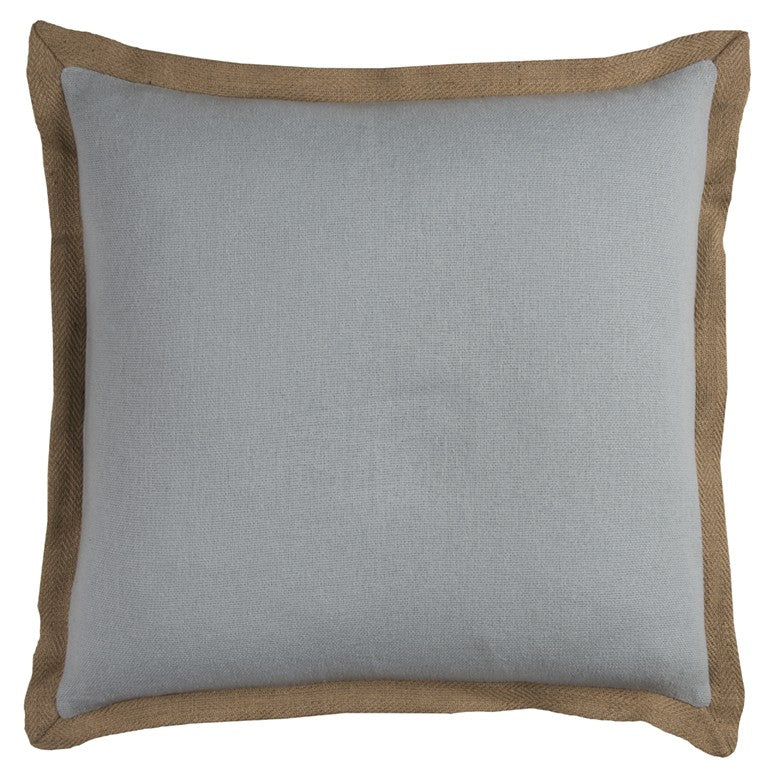 22" Light Blue Cotton Throw Pillow