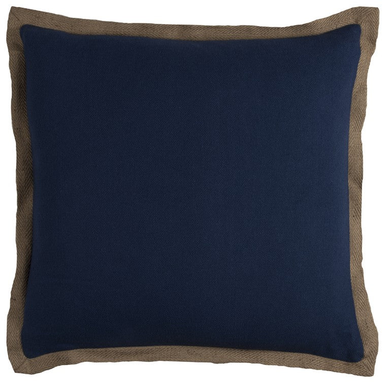 22" Light Blue Cotton Throw Pillow