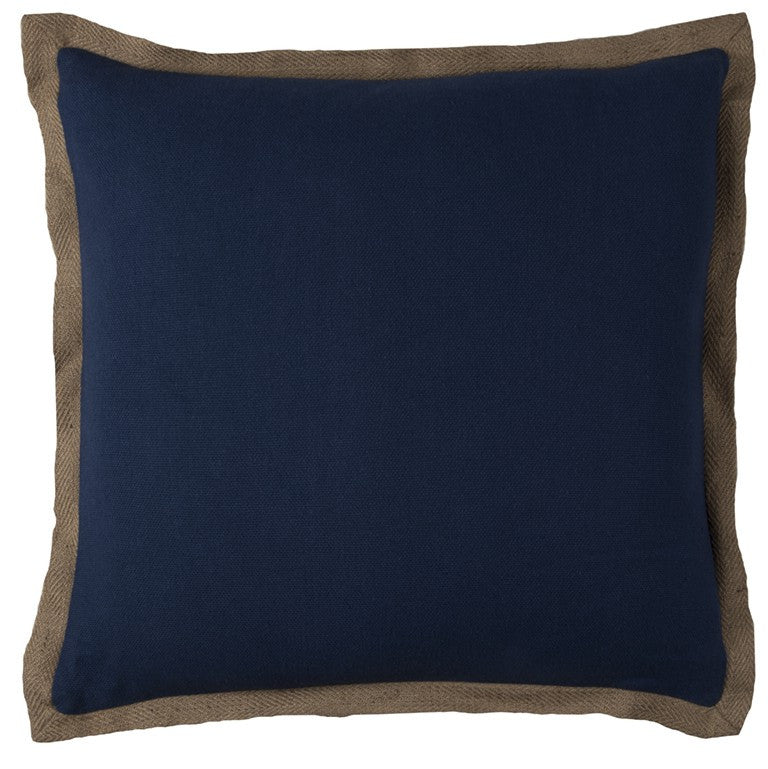 22" Light Blue Cotton Throw Pillow