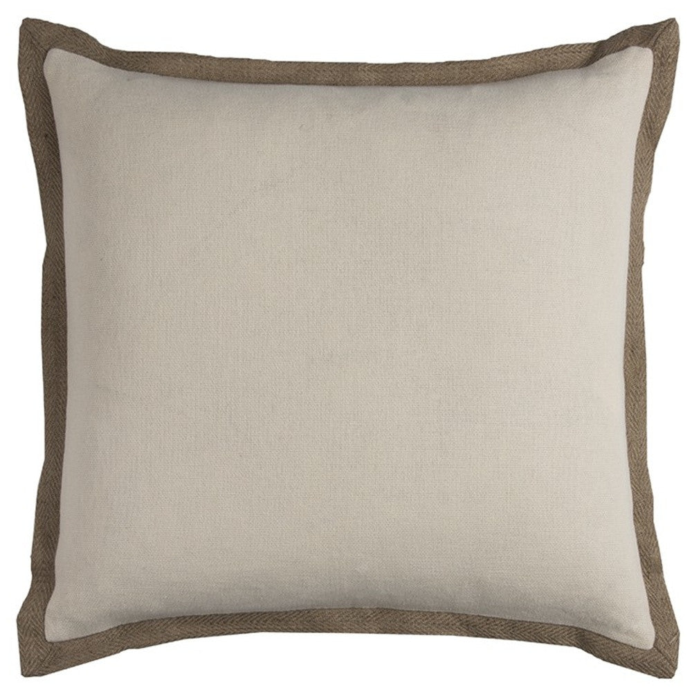 22" Light Blue Cotton Throw Pillow