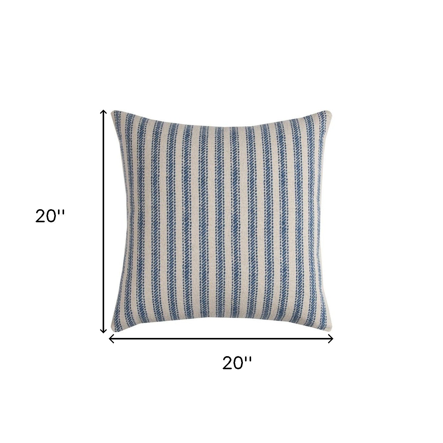 Gray Natural Ticking Stripe Throw Pillow