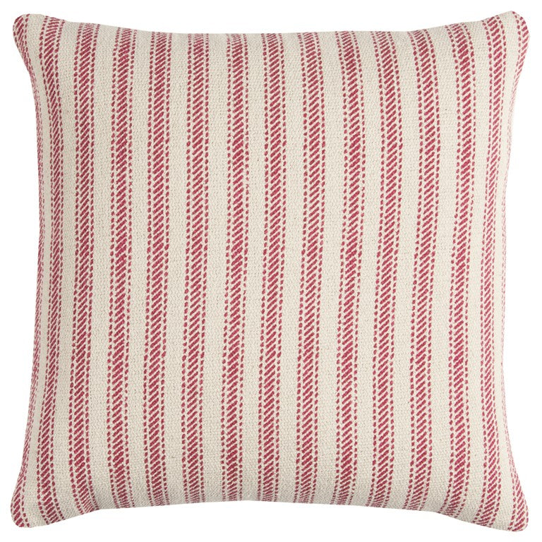 Gray Natural Ticking Stripe Throw Pillow