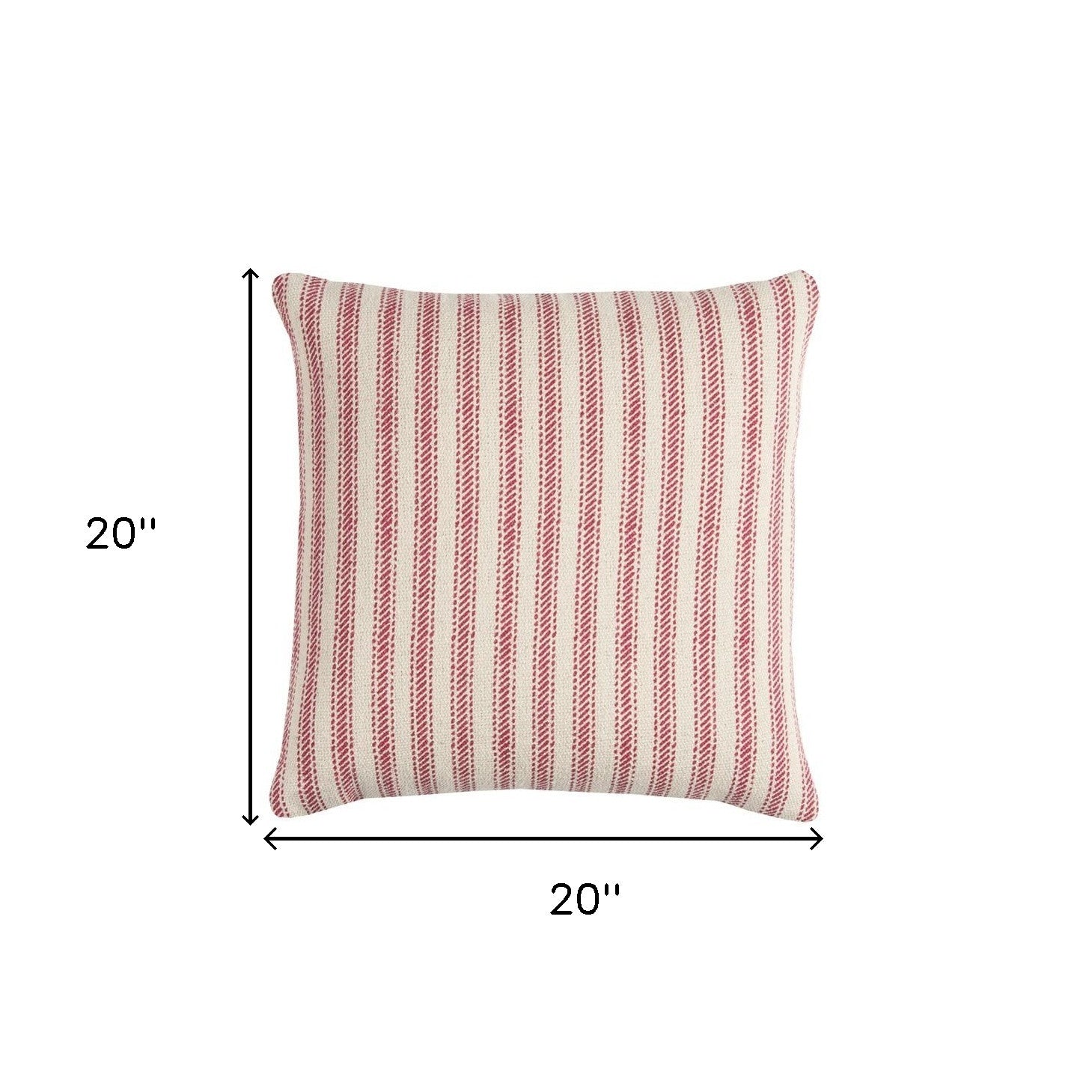 Gray Natural Ticking Stripe Throw Pillow