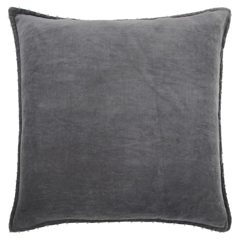 20" Brown Cotton Throw Pillow