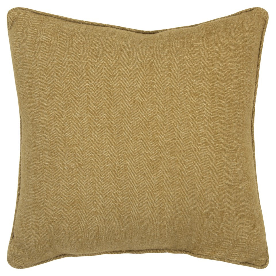 20" Brown Cotton Throw Pillow