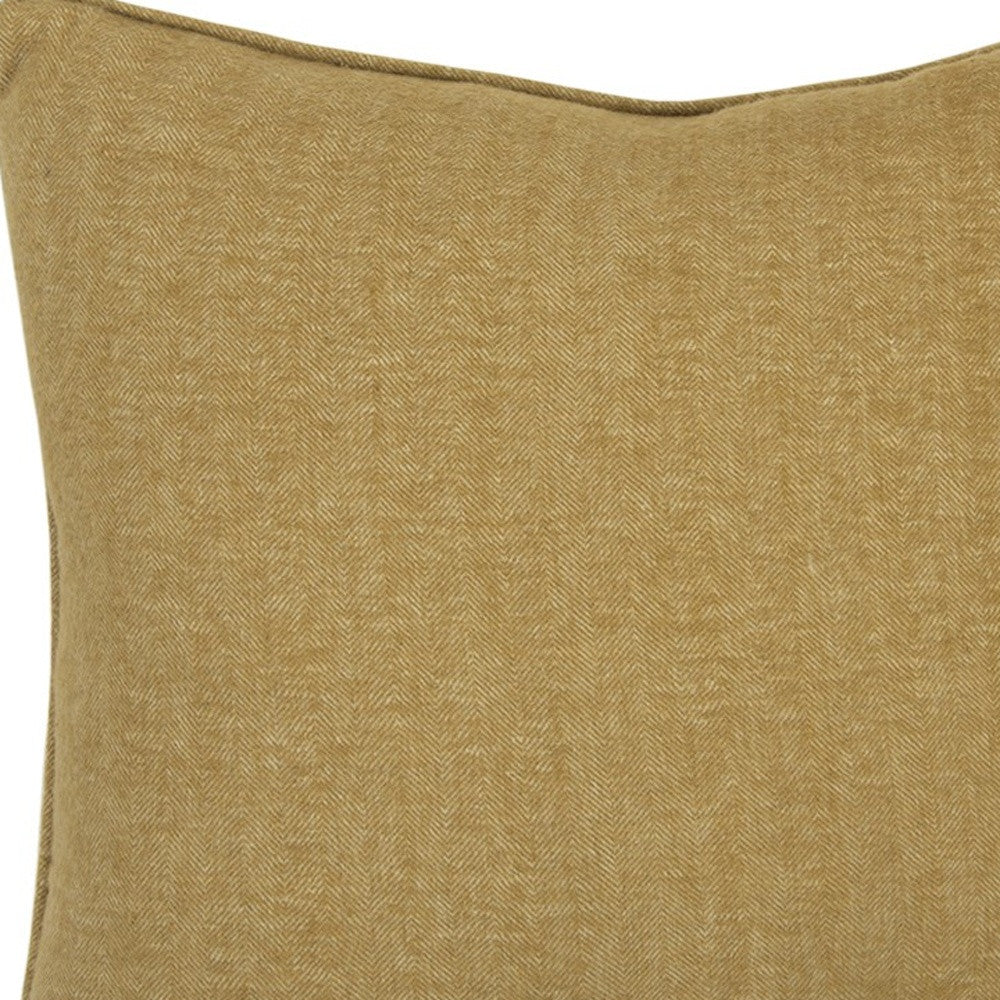 20" Brown Cotton Throw Pillow