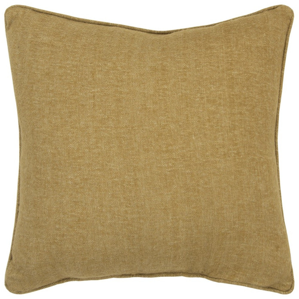 20" Brown Cotton Throw Pillow