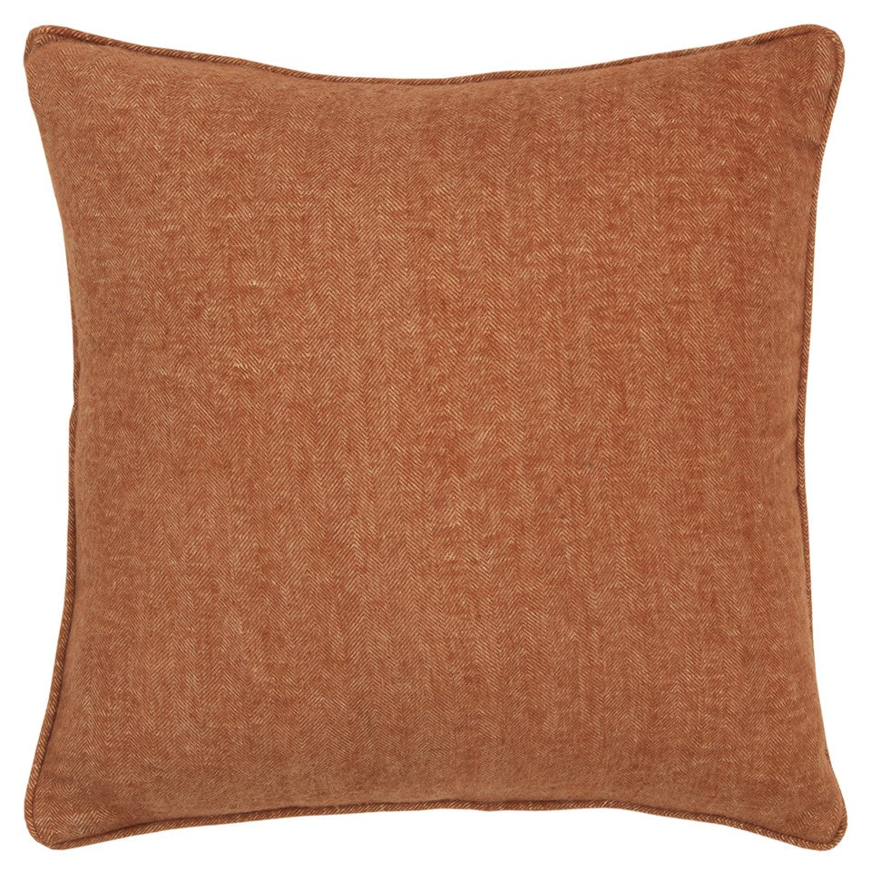 20" Brown Cotton Throw Pillow