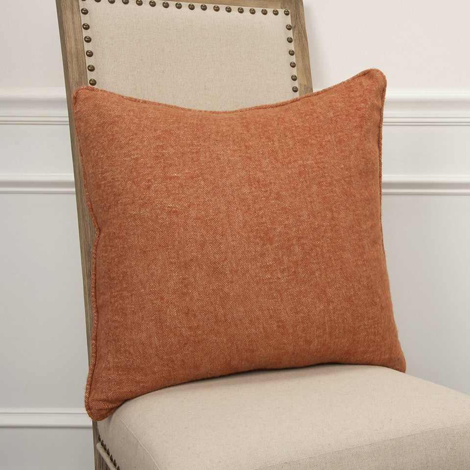 20" Brown Cotton Throw Pillow