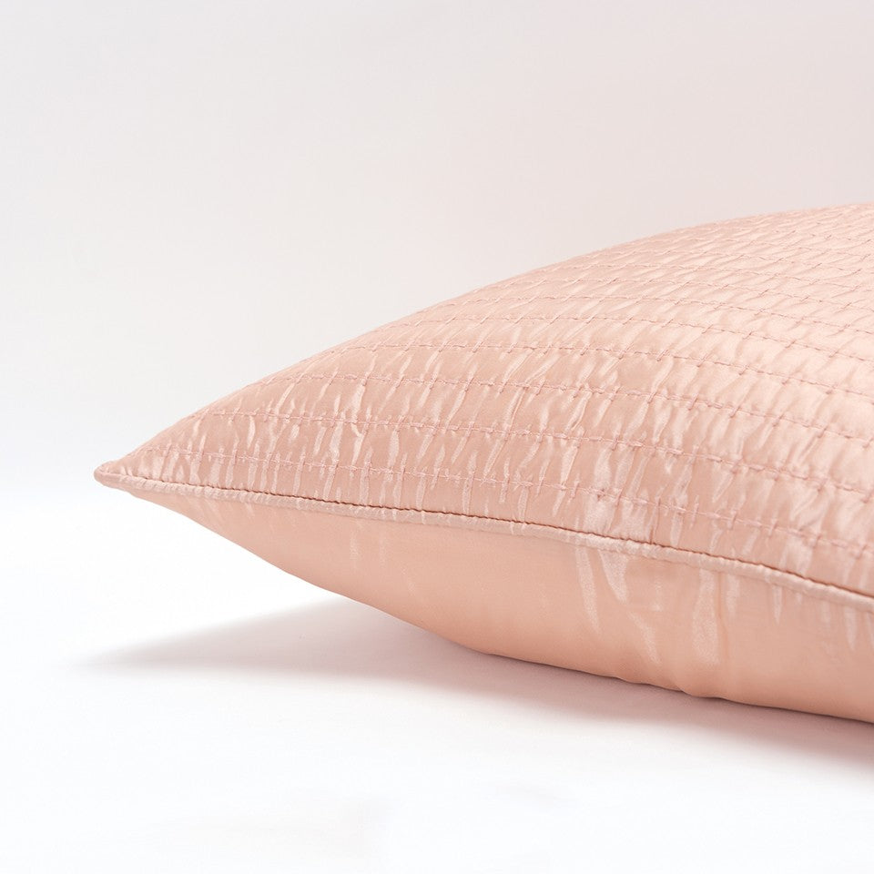 Blush Smooth Weaved Modern Throw Pillow