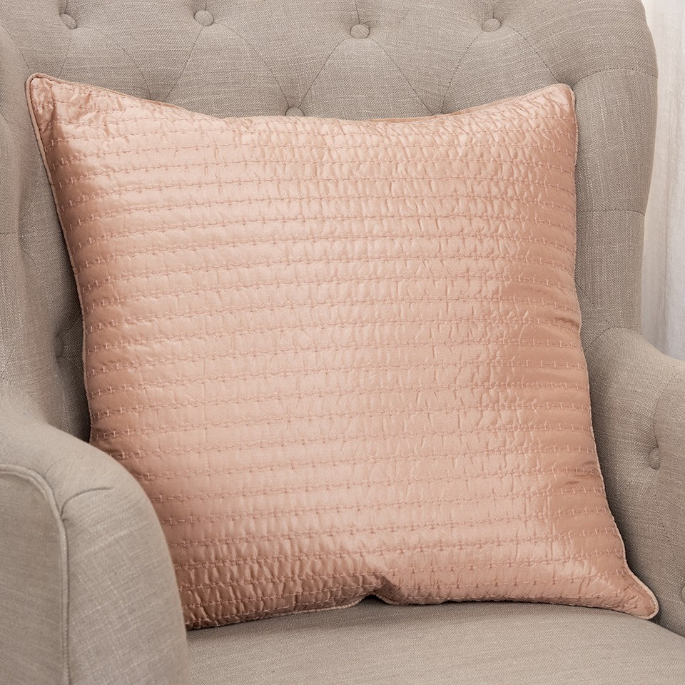 Blush Smooth Weaved Modern Throw Pillow