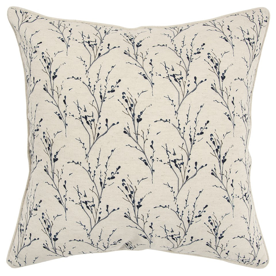 20" Berry Tiny Floral Buds Throw Pillow