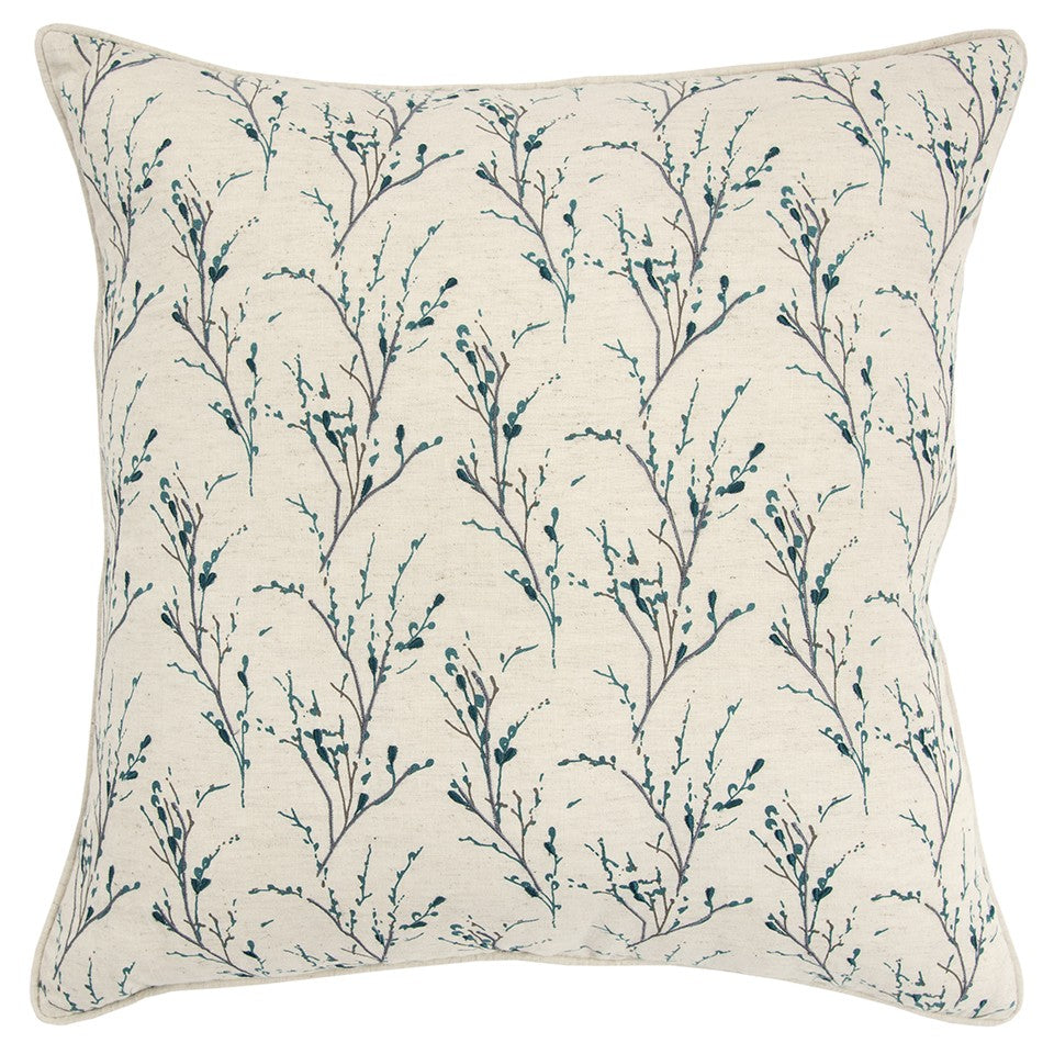 20" Berry Tiny Floral Buds Throw Pillow