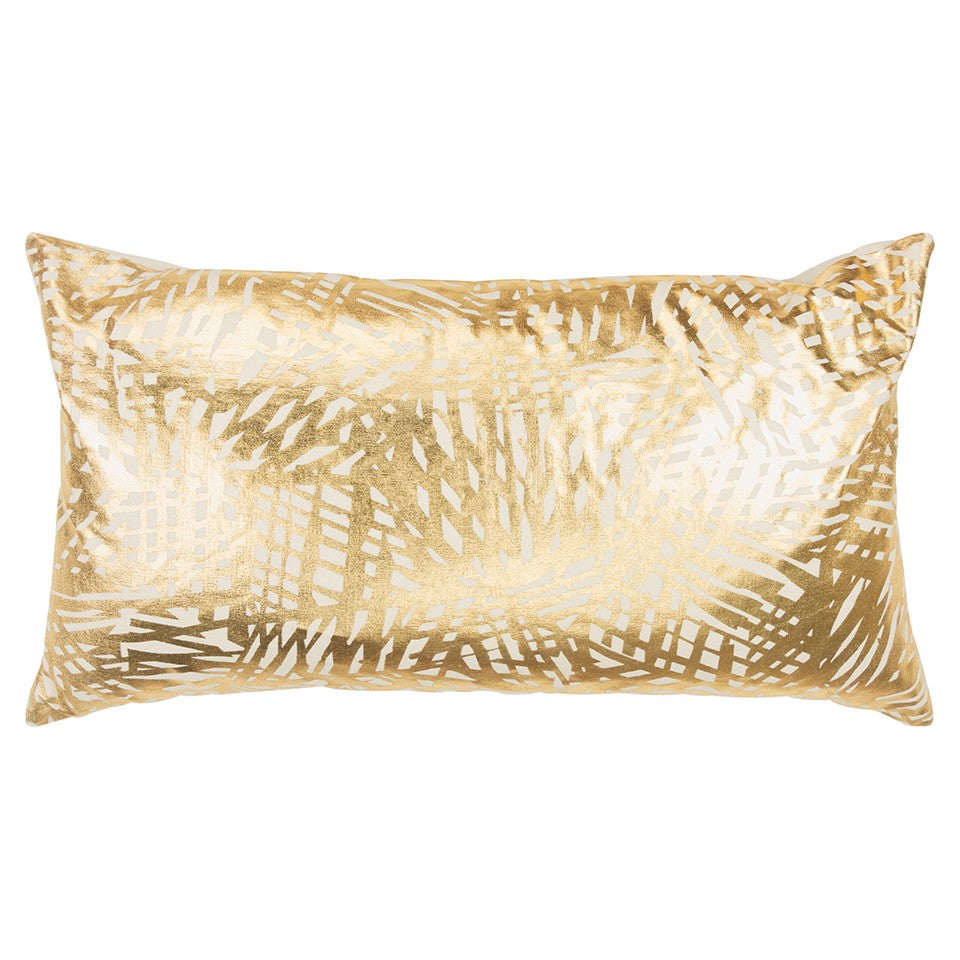 Silver Distressed Brush Stroke Lumbar Pillow