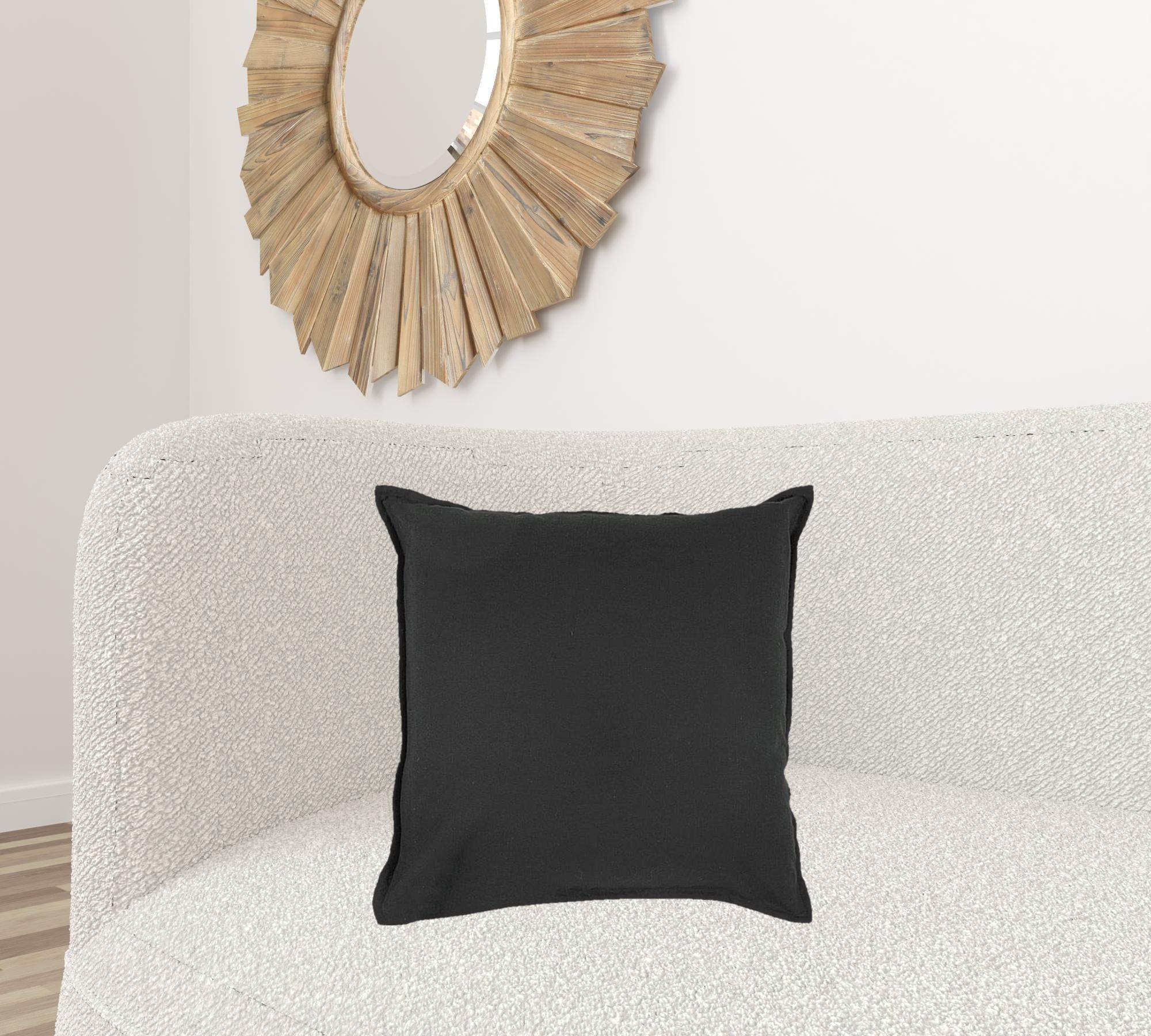 Blue Solid Light Textured Modern Throw Pillow