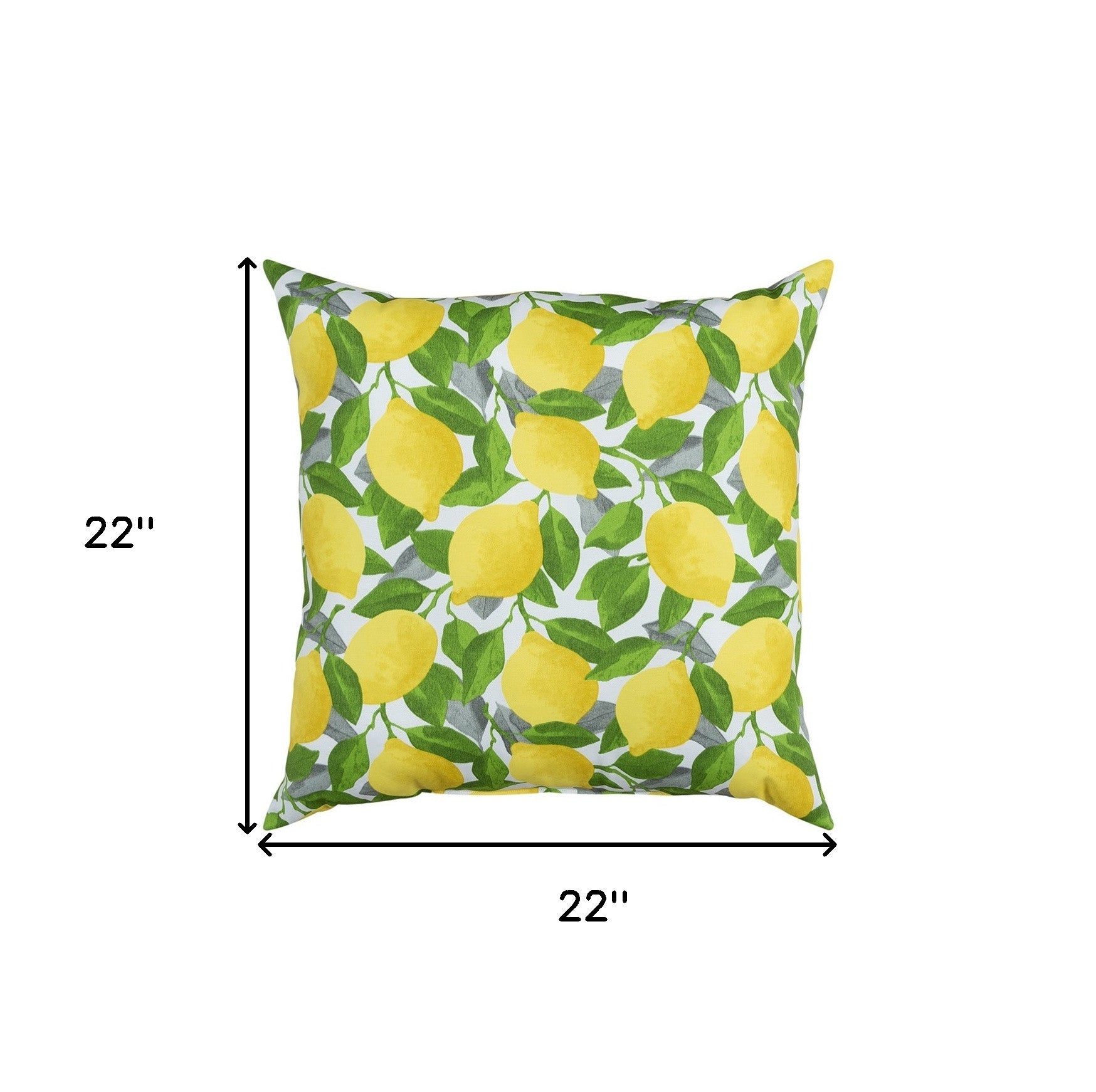 Set of Two 22" X 22" Yellow Indoor Outdoor Throw Pillow Cover & Insert