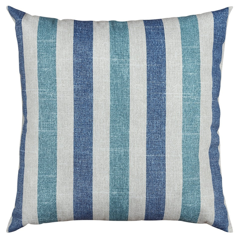 Set of Two 22" X 22" Blue Indoor Outdoor Throw Pillow Cover & Insert