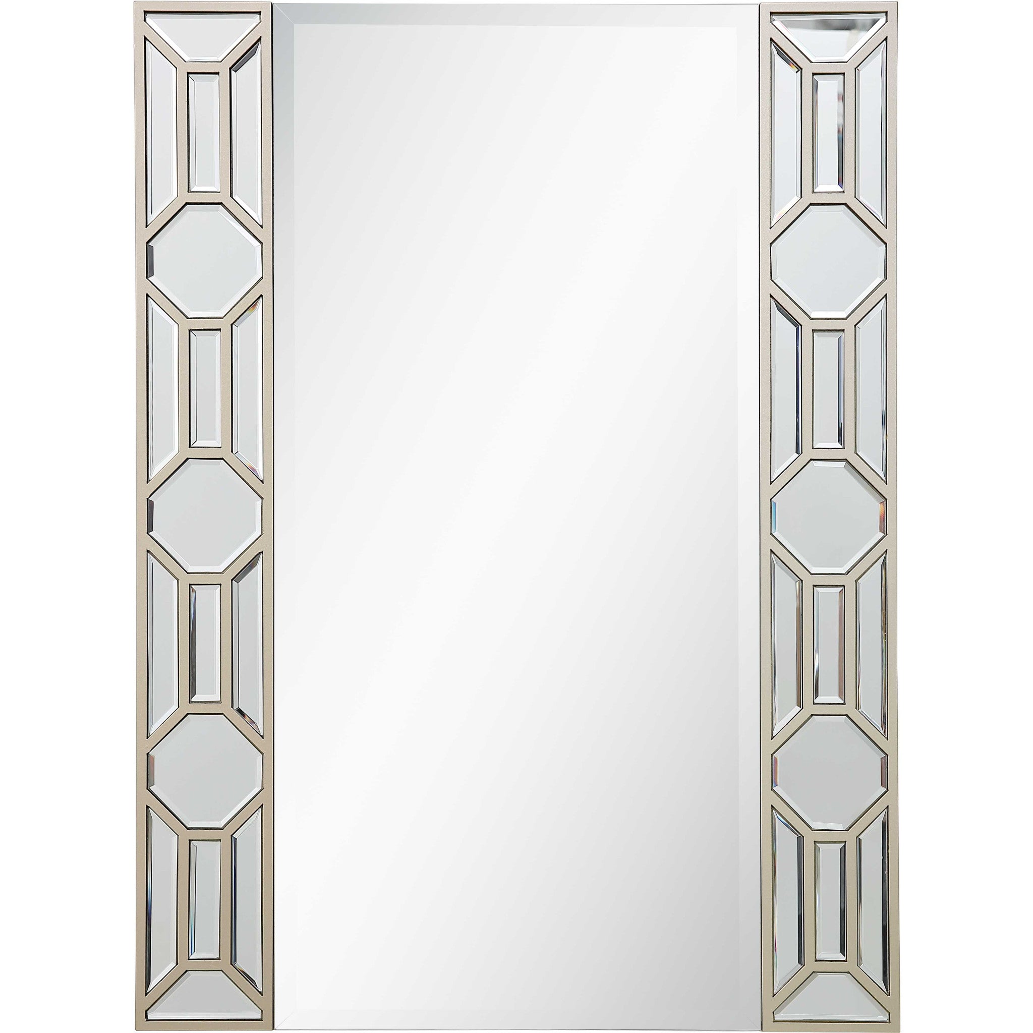 35" Champagne Accent Wood Framed Mirror