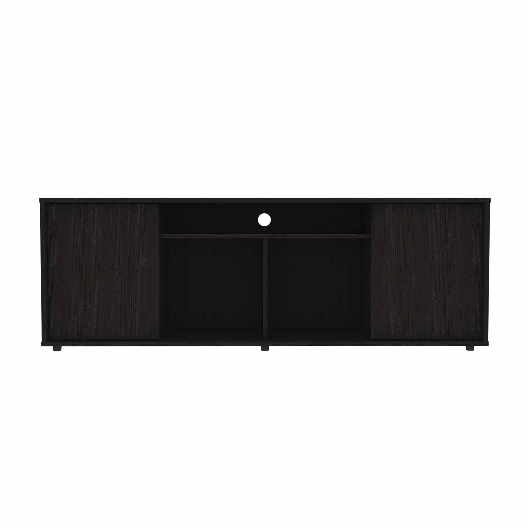 59" Black Open shelving TV Stand