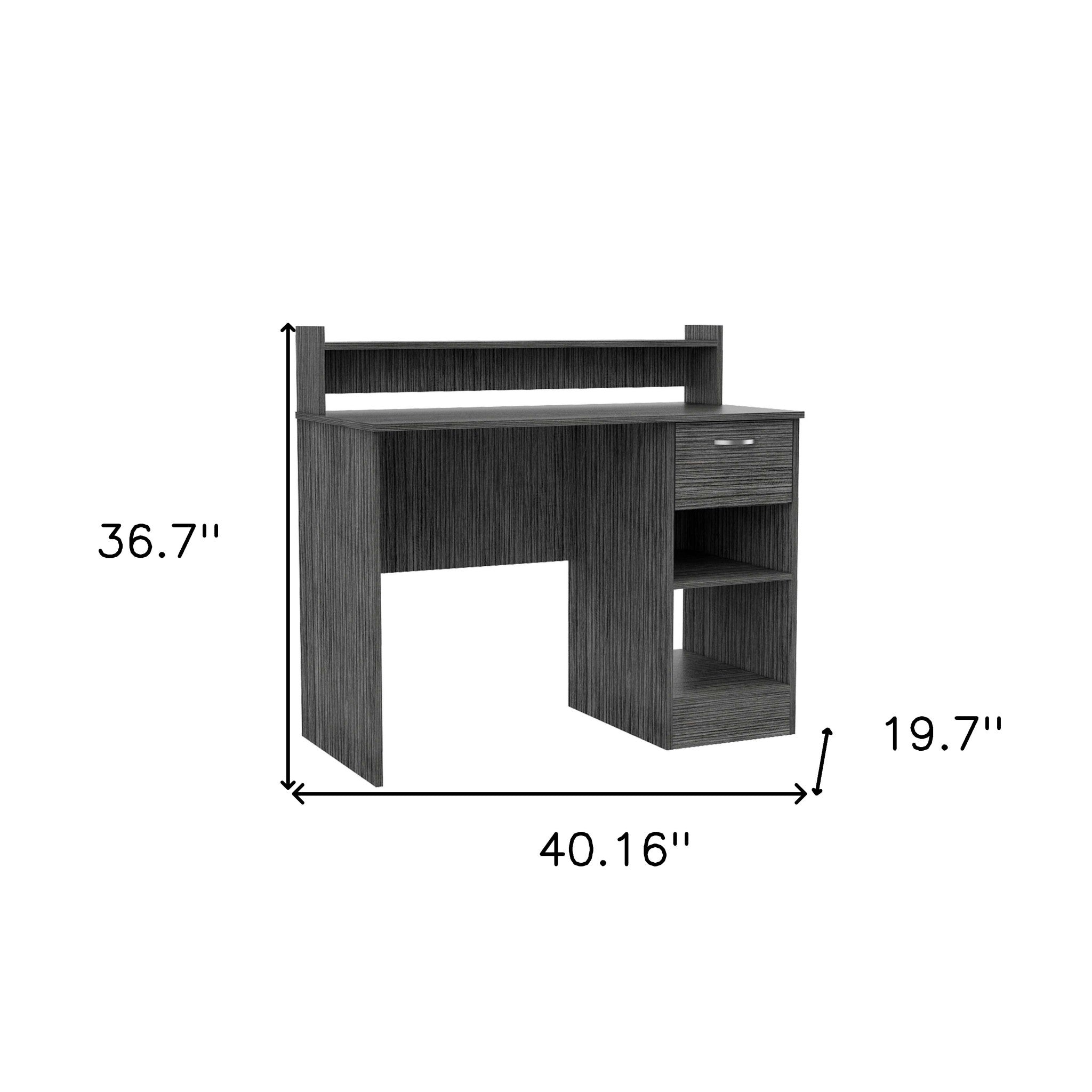 40" Graphite Computer Desk