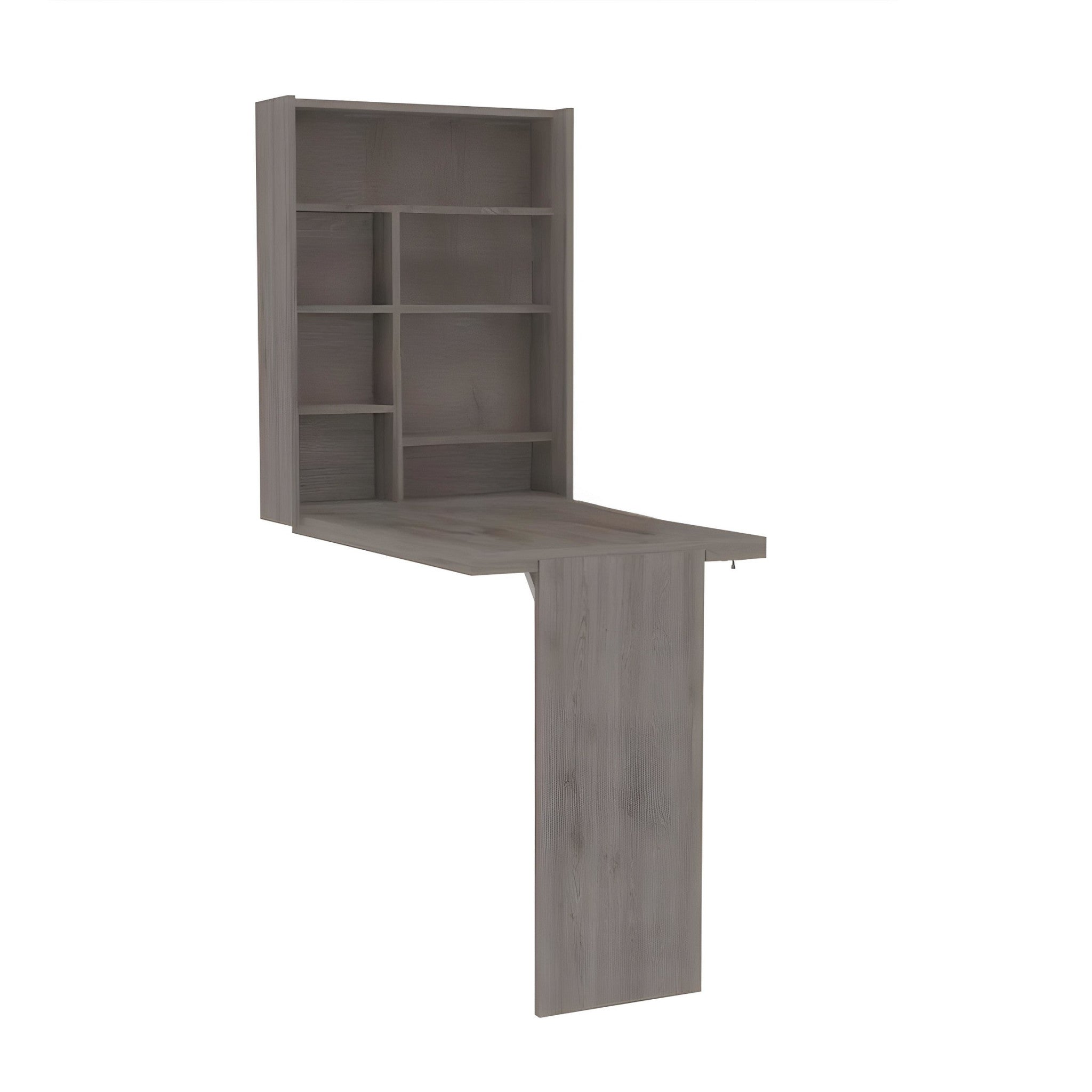 Modern Gray Retractable Desk or Bar Cabinet