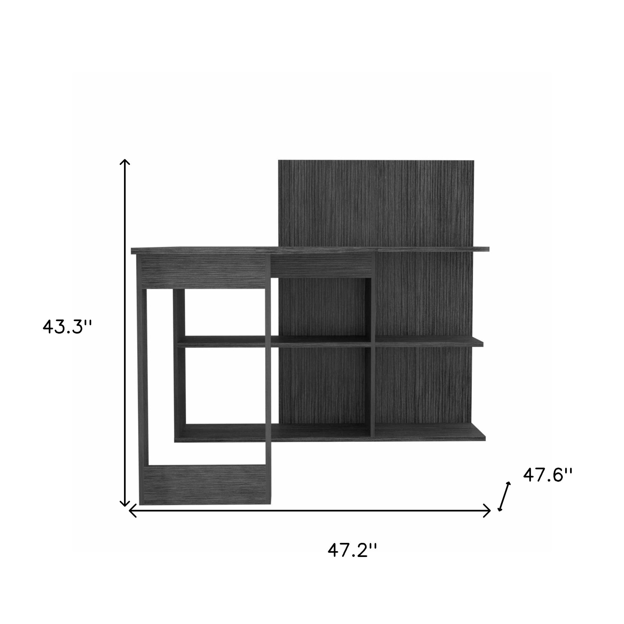 47" Gray L Shape Computer Desk