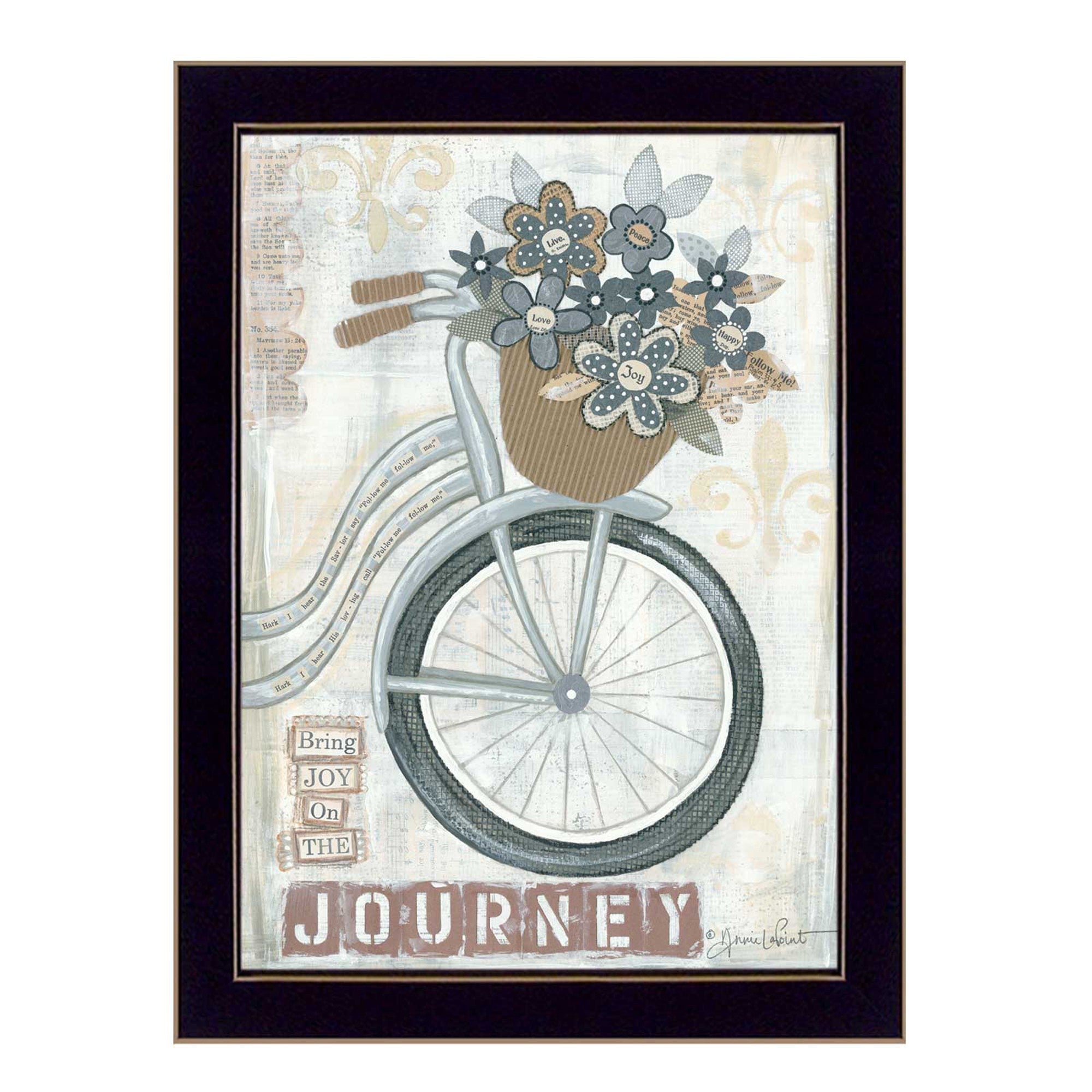 Journey Black Framed Print Wall Art