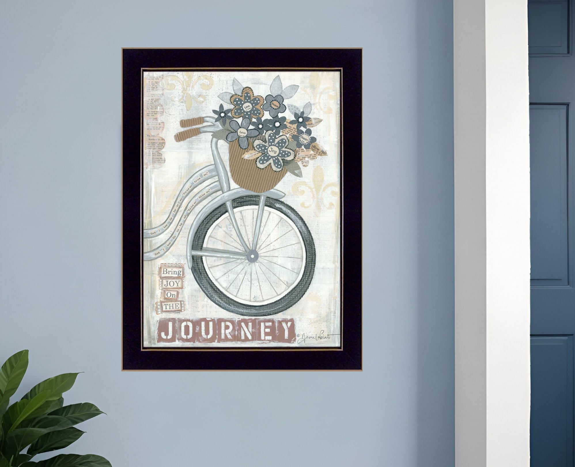 Journey Black Framed Print Wall Art