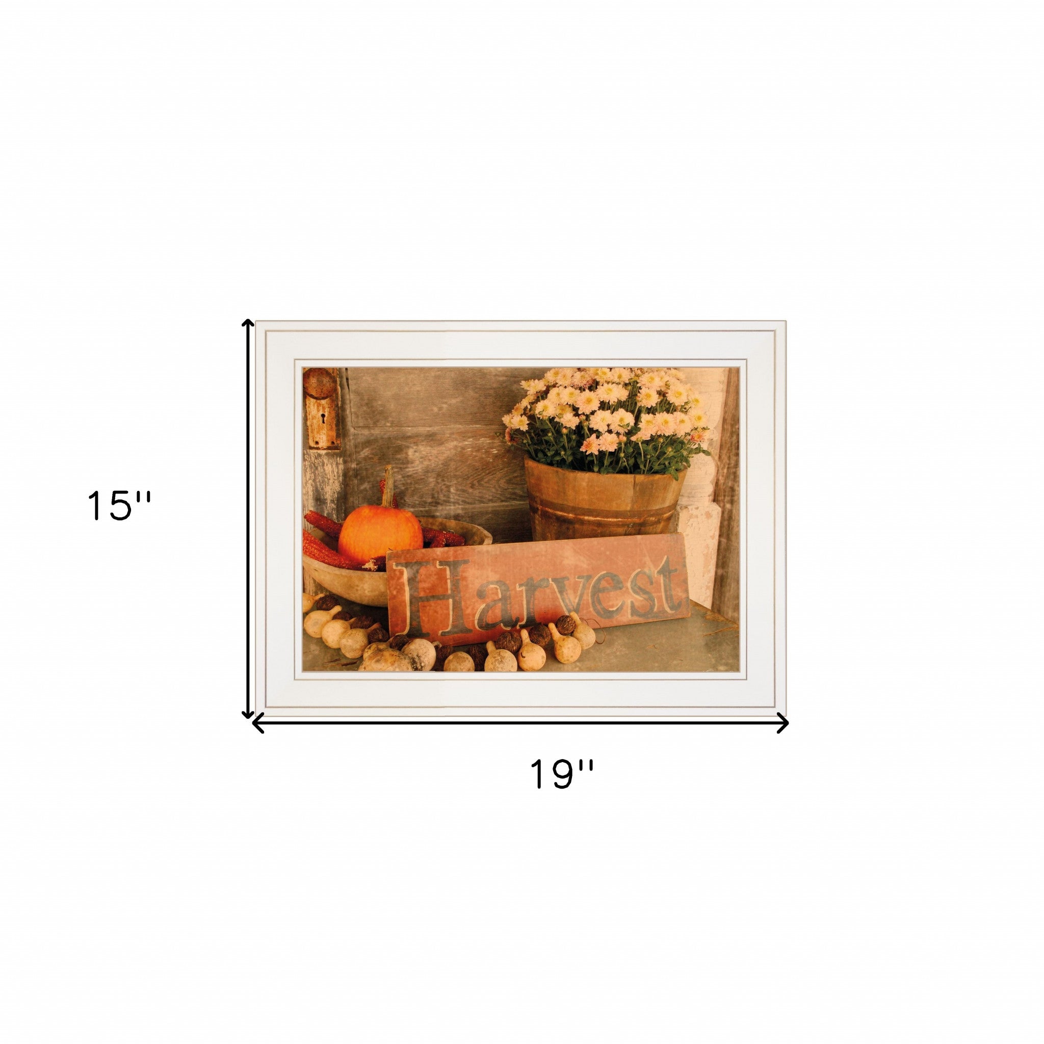 Autumn Harvest 1 White Framed Print Kitchen Wall Art